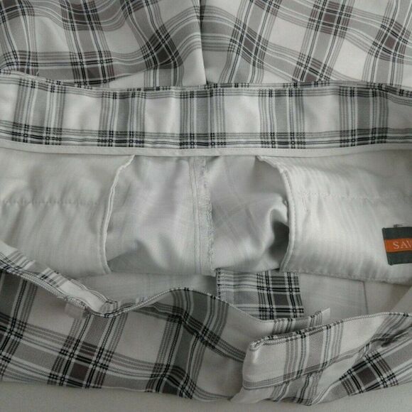 Savanne white& ‎ Tan Striped Casual Shorts sz - Picture 7 of 7